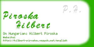 piroska hilbert business card